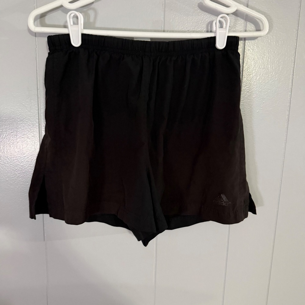 Adidas Athletic Shorts‎ Men Large Black Elastic Waist Performance Running